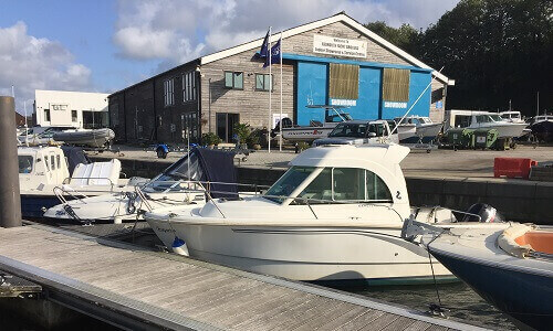 Marina at Volvo Penta dealers, Falmouth, Cornwall